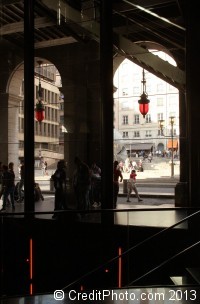 Place Louis Pradel, vue depuis l'intérieur de l'opéra - photos de Lyon 1